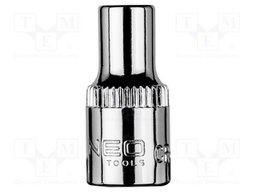 Socket; 6-angles,socket spanner; HEX 5mm; 1/4"