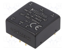 Converter: DC/DC; 15W; Uin: 18÷36V; 5VDC; Iout: 3A; 1"x1"; 15g