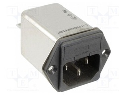 Connector: AC supply; socket; male; 6A; 250VAC; -25÷85°C; 300uH