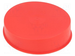 Plugs; Body: red; Out.diam: 102mm; H: 22.8mm; Mat: LDPE; Shape: round