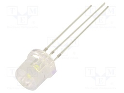 LED; white,red; 8mm; 140°; Front: flat; 2.1÷2.6VDC,2.9÷3.4VDC