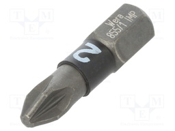 Screwdriver bit; Pozidriv®; PZ2; Overall len: 25mm