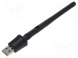 PC extension card: WiFi network; USB A plug; USB 2.0; black