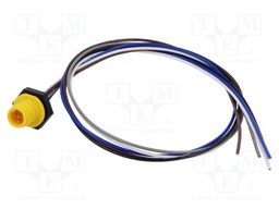 Connector: M12; socket; male; straight; with lead; PIN: 5; 0.34mm2