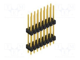 Connector: pin strips; pin header; male; PIN: 16; 2.54mm; THT; 2x8