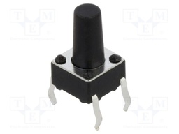 Microswitch TACT; SPST; Pos: 2; 0.05A/12VDC; THT; 1.57N; 6x6x3.5mm