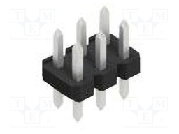 Connector: pin strips; pin header; male; PIN: 6; 2.54mm; THT; 2x3