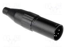 Connector: XLR; plug; male; straight; Plating: gold-plated; IP40; AC