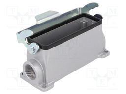 Enclosure: for HDC connectors; C146; size E24; with double latch