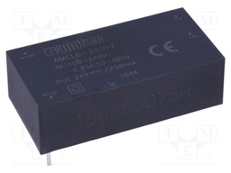 Converter: AC/DC; 6W; Uout: 24VDC; Iout: 0.25A; 80%; Mounting: PCB