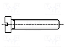 Screw; M1x10; 0.25; Head: cheese head; slotted; steel; DIN: 84A