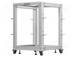 Enclosure: rack cabinet; Standard: 19"; 15U; grey; Z: 657mm; X: 600mm