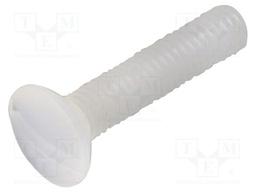 Screw; M4x20; 0.7; Head: countersunk; slotted; 1,3mm; polyamide
