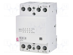 Contactor: 4-pole installation; 40A; 24VAC,24VDC; NO x4; RD