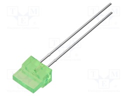 LED; yellow green; 1.8mm; 330mcd; 30°; Front: flat; tower; THT