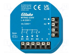 Isolator relay; plaster embedded; 230VAC; NO x4; Ch: 2