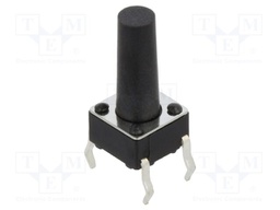Microswitch TACT; SPST; Pos: 2; 0.05A/12VDC; THT; 1.57N; 6x6x3.5mm
