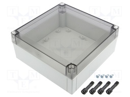 Enclosure: multipurpose; X: 180mm; Y: 180mm; Z: 75mm; MNX; grey; IK08