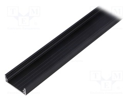 Profiles for LED modules; black; L: 0.296m; aluminium