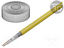 Wire: microphone cable; 2x0,35mm2; yellow; OFC; PVC; -15÷70°C; 100m