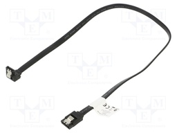 Cable: SATA; SATA plug,SATA plug angled; 0.5m; black; Core: Cu