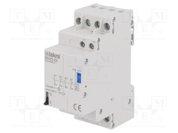 Relay: installation; bistable; NC x2 + NO x2; Ucoil: 230VAC; 25A
