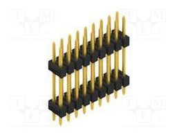 Connector: pin strips; pin header; male; PIN: 18; 2.54mm; THT; 2x9