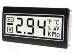 Panel; LCD 3,5 digit 10mm,with a backlit; 48x24mm; Range: 200mV