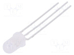 LED; 5mm; bicolour; red/yellow-green; 110÷260mcd; 30÷70mcd; 60°