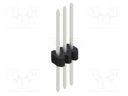 Connector: pin strips; pin header; male; PIN: 3; 1.27mm; THT; 1x3