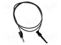 Test lead; 5A; clip-on hook probe,banana plug 4mm; Len: 1.2m