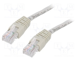 Patch cord; U/UTP; 5e; stranded; CCA; PVC; grey; Len: 15m; 26AWG