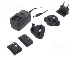 Power supply: switched-mode; voltage source; 5VDC; 2.1A; 12W; plug