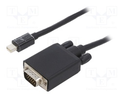Cable; DisplayPort 1.1; 1.8m; black; Outside insul.material: PVC