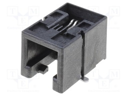 Socket; RJ9; PIN: 4; Cat: 3; low profile; gold-plated; Layout: 4p4c