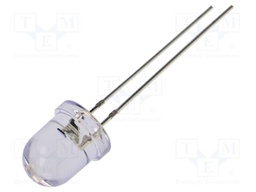 LED; blue; 8mm; 8400mcd; 30°; Front: convex; 12VDC; No.of term: 2