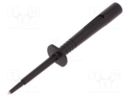 Test probe; 16A; black; Socket size: 4mm; Plating: nickel plated