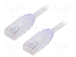 Patch cord; TX6A-28™,U/UTP; 6a; solid; Cu; LSZH; white; Len: 1m