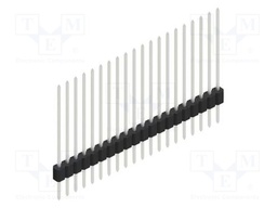 Connector: pin strips; pin header; male; PIN: 20; 1.27mm; THT; 1x20
