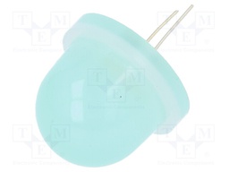 LED; 16mm; green; 550÷1800mcd; Front: convex; 3.1÷3.2V; THT