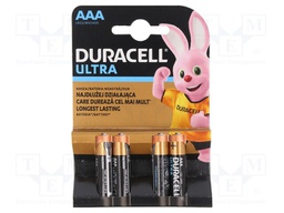 Battery: alkaline; 1.5V; AAA,R3; ULTRA; Batt.no: 4; Ø10.5x44.5mm