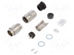 Connector: M16; male; for cable; IP65,IP67; plug; soldering; 300V