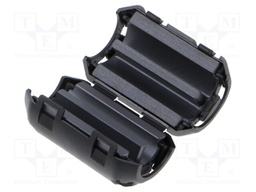 Ferrite: two-piece; on round cable; Ø: 6mm; 50Ω; A: 23mm; B: 22mm