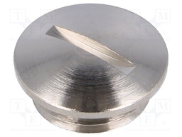 Stopper; PG9; IP68; Mat: brass; Body plating: nickel