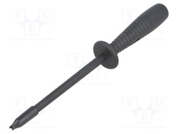 Test probe; 1A; black; Socket size: 4mm; Overall len: 150mm