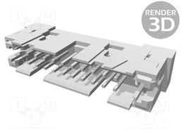 Plug; IDC; male; PIN: 20; for ribbon cable; 1.27mm; Layout: 2x10