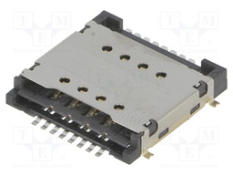 Connector: for cards; SIM; 2x SIM; SMT; 5000cycles
