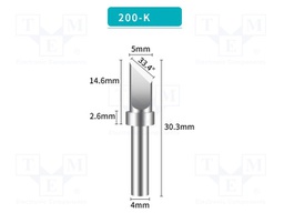 Tip; knife; 5mm; for soldering station; BK3500