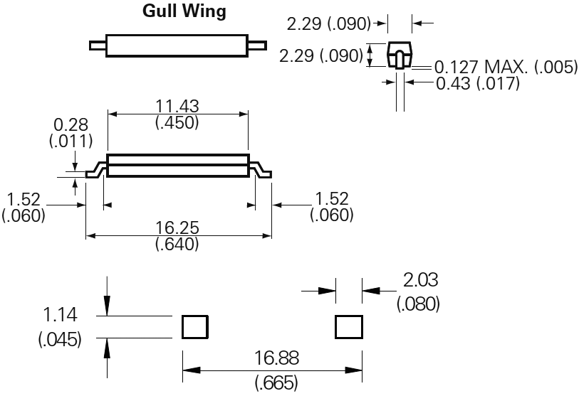 Reed switch; Range: 10÷15AT; Pswitch: 10W; 2.29x2.29x11.43mm