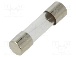 Fuse: fuse; quick blow; 6A; 125VAC; cylindrical,glass; 5x20mm; GMA